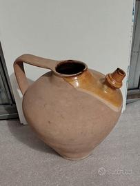 Antica Brocca Fiasca in Terracotta e Ceramiche sma