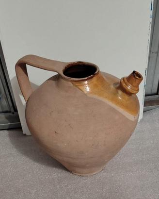 Antica Brocca Fiasca in Terracotta e Ceramiche sma