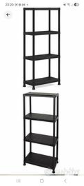 scaffale plastica 4 ripiani 