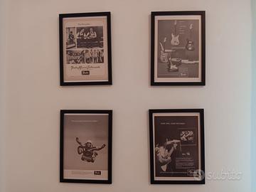Fender Strumenti Musicali pubblicità vintage 4 pz
