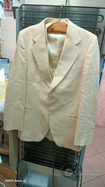 Completo giacca + gilet beige uomo Taglia 46 slim 