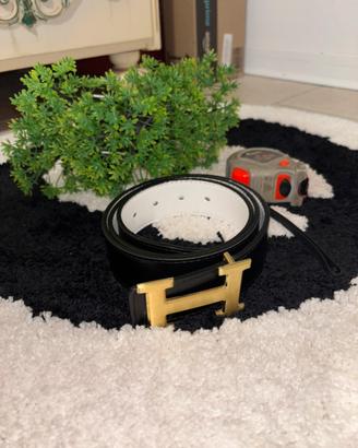 cinta hermes nera e bianca taglia 120