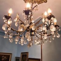 Lampadario a gocce, vintage. Anni 70/80.