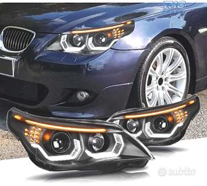 FARI BMW E60 E61 03-07 ANGEL EYES LED U HALO FONDO