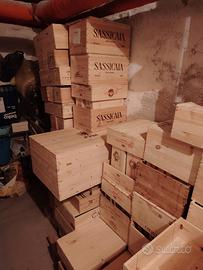 Casse legno vino per abbelimento