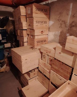 Casse legno vino per abbelimento