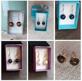 Orecchini in argento 925 e vere pietre naturali 