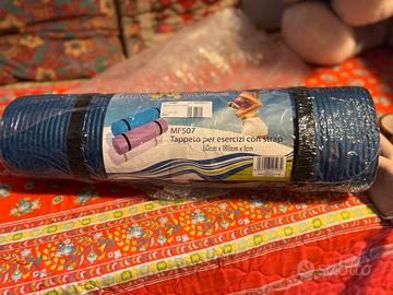 tappeto per fitness con strap