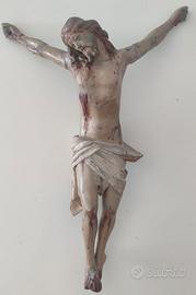 Antico Cristo Crocifisso cartapesta Arte Sacra