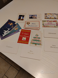 Lotto di biglietti per auguri