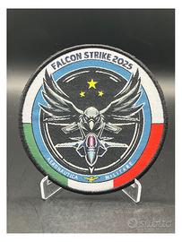 Patch Falcon Strike 2025 Aeronautica Mil Ricamata