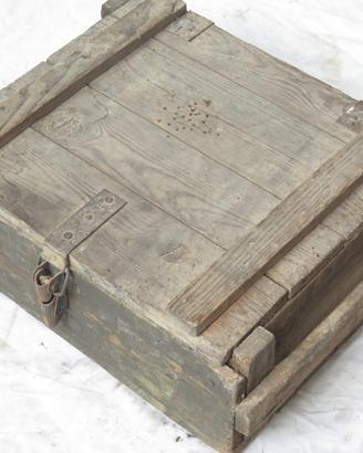 ANTICA CASSA SCATOLA IN LEGNO