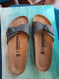 Birkenstock Madrid grigio sandalo nuova 39 