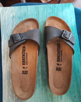 Birkenstock Madrid grigio sandalo nuova 39 