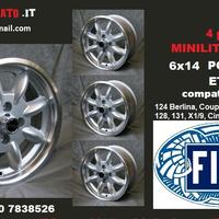 Cerchi Minilite 6x14 14 pollici 4x98 et23 fiat