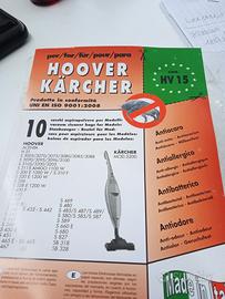 SACCHETTI ORIGINALI HOOVER KARCHER.  7 pezzi