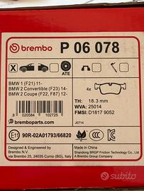Pastiglie freni Brembo P06078 per Bmw