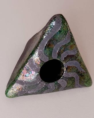 Posacenere Vintage anni '70 piramidale ceramica