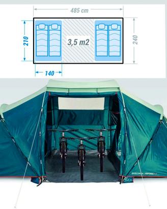Tenda campeggio Arpenaz family 4.2