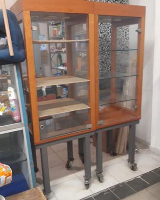 2 Vetrine in ciliegio usate