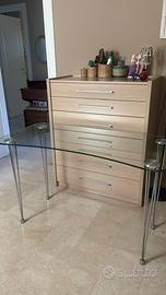 Scrivania in vetro Tomasucci