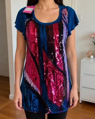 T-shirt maniche corte Paris Hilton nuova taglia S
