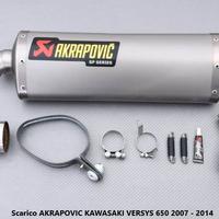 Scarico AKRAPOVIC KAWASAKI VERSYS 650 2007 - 2014