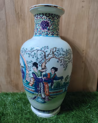 Vaso decorativo cinese in porcellana dipinta