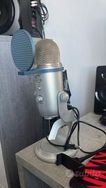 Microfono Blue Yeti Silver + Pop Filter