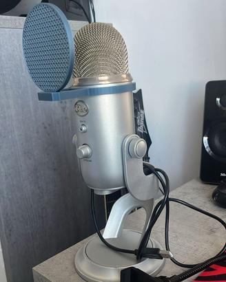 Microfono Blue Yeti Silver + Pop Filter