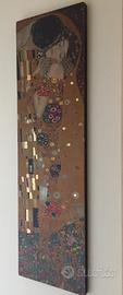 Quadro STAMPA SU LEGNO QUADRO IL BACIO di KLIMT