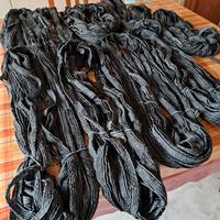 9 matasse passamaneria lana grigia 