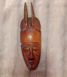 maschera africana ornamentale in ebano 