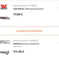 PARAURTI POSTERIORE LANCIA YPSILON (2012-2021)