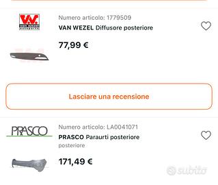 PARAURTI POSTERIORE LANCIA YPSILON (2012-2021)