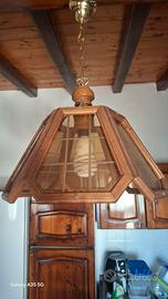 Lampadario in legno 
