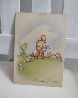 Cartolina Vintage – Auguri di Buona Pasqua ('39)