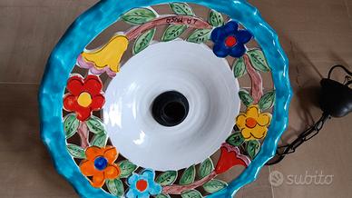 lampadario in ceramica