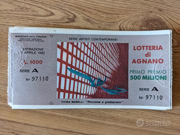 100 biglietti lotteria anni ottanta - Vintage - Collezionismo In vendita a  Roma