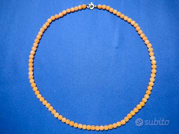 Collana CORALLO ROSA con chiusura ORO 750