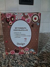 set fonduta da cioccolato 