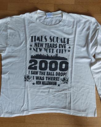 T-Shirt Happy New Year Times Square NYC 2000 XL