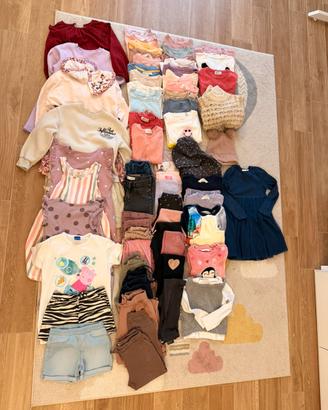 Lotto abbigliamento bambina 4-7 anni