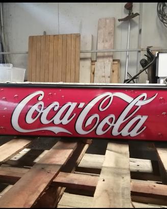 insegna artigianale luminosa coca cola