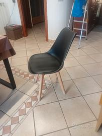 n.4 sedie da soggiorno ergonomiche con seduta in p