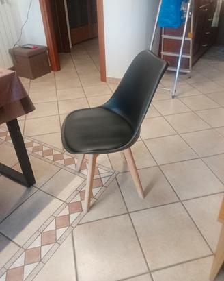 n.4 sedie da soggiorno ergonomiche con seduta in p