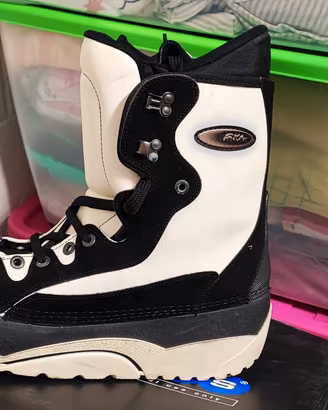 scarponi snowboard brekka bianchi e neri
