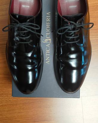 Derby Antica Cuoieria -Pelle nera -misura 44