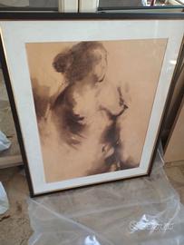 QUADRO MARIANO IMPERATORI NUDO DONNA 1973