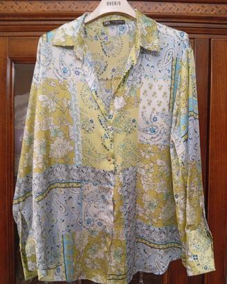 camicia zara tg m nuova